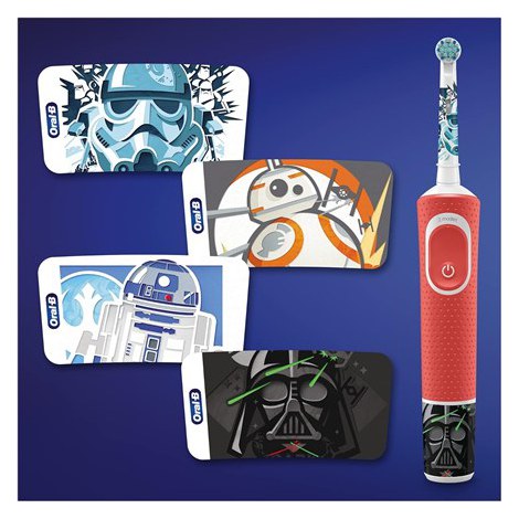 Oral-B | Electric Toothbrush with Disney Stickers | D100 Star Wars | Rechargeable | For kids | Number of brush heads included 2 - 5
